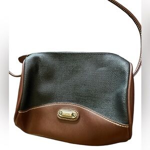 Vintage Esprit Purse Two Tone Black Brown 90s Shoulder Crossbody Bag Retro Small